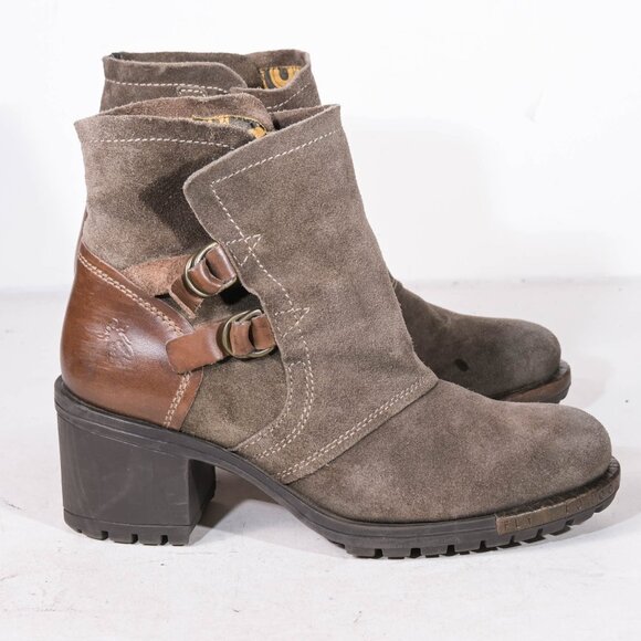 Fly London LORY Zip Up Ankle Boots P144048001 in Olive - 39 - Picture 2 of 7